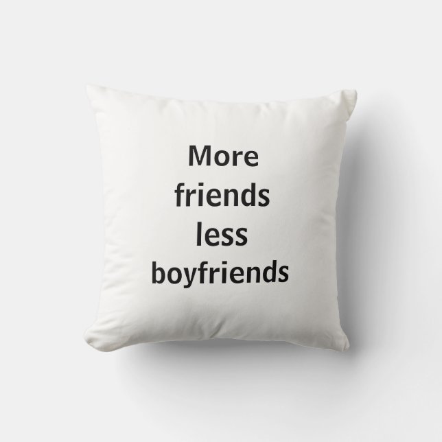 Almofada Almohada more friends less boyfriends (Frente)