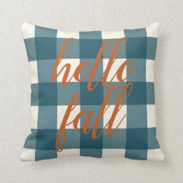 Almofada Alô Queda Elegante Outono Laranja Marinho Azul