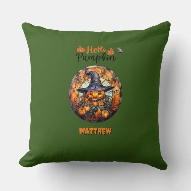Almofada Alô Scary Hallowe'en Pumpkin (Frente)
