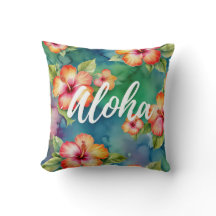 Aloha lindo padrão de flor de hibisco Havaí