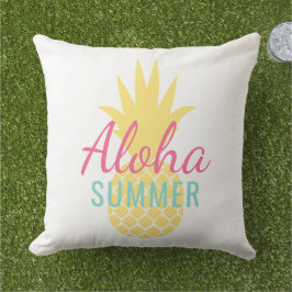 Almofada Aloha Verão Amarelo Abacaxi Tropical