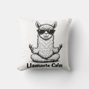 Almofada Alpaca Fique Calma Llamaste Lama Yoga Engraçado