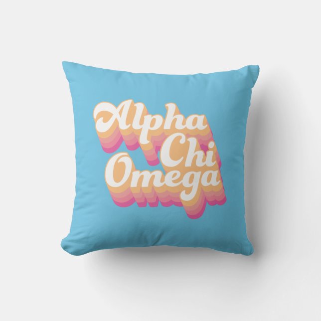 Almofada Alpha Chi Omega| Groovy Script (Frente)