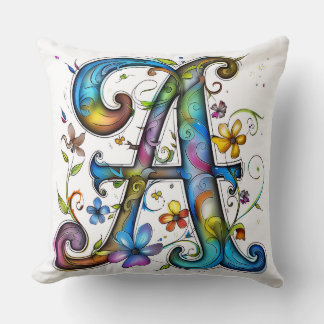 Almofada Alphabet "A" throw pillow