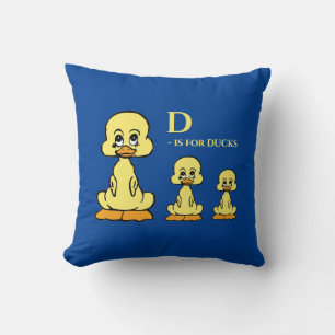 Almofada Alphabet D é para Patos Animais Frescos Crianças B