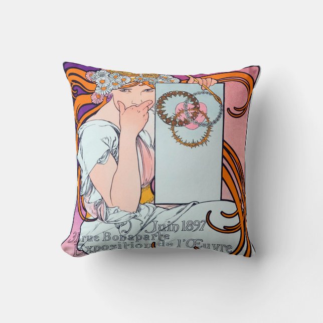 Almofada Alphonse Mucha (Frente)