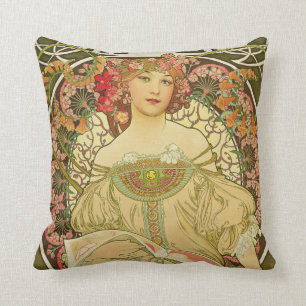 Almofada Alphonse Mucha - Champanhe
