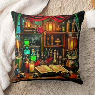 Almofada Altar de Bruxa Design de Infusão Mística Noturna