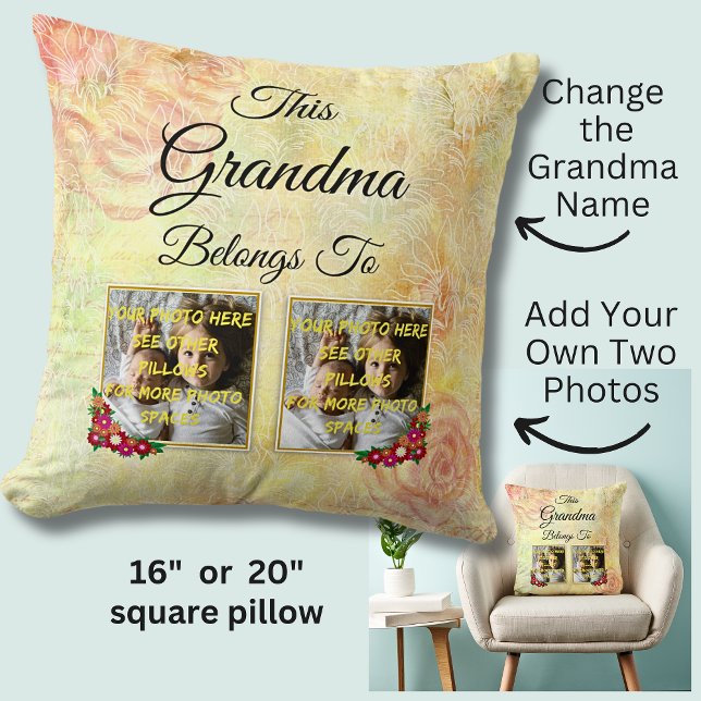 Almofada Alterar o texto do nome desta avó pertence à fotog (Criador carregado)