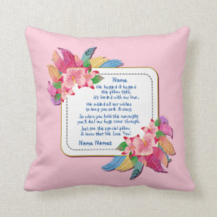 Almofada Alterar Texto Adicionar Nome Penas do Flor de Boho