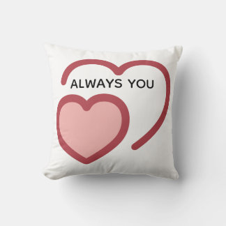 Almofada Always You Throw Pillow – Minimal couples Gift 