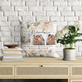 Almofada Ama Sua Avó | Colagem de Fotografias Floral Três