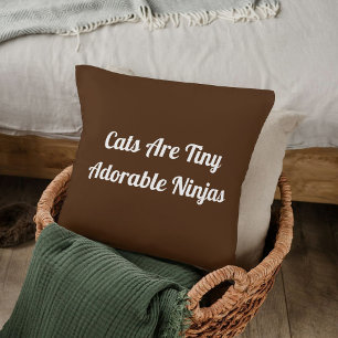 Almofada Amante de Animais Gato Fofo Citação Divertida DIY 
