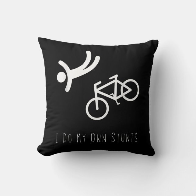Almofada amante de bicicleta - eu faço meu próprio presente (Frente)