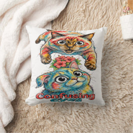 Almofada 🥰 Amante de Gatos Gato Engraçado Charme Siames & 