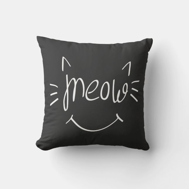 Almofada Amante de Gatos Meow  (Frente)