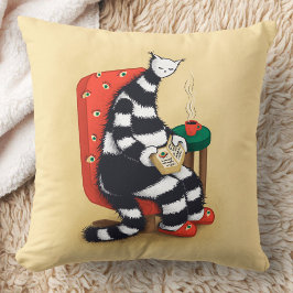 Almofada Amante de Livros de Gato