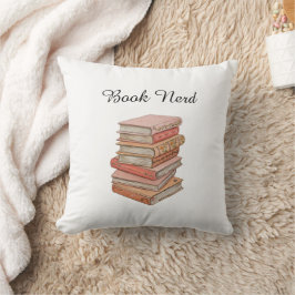 Almofada Amante de Livros Minimalista Nerd Presente Elegant