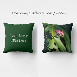 Almofada Amante de Plantas Botânicas de Folha de Monstera M