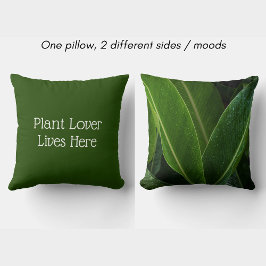 Almofada Amante de Plantas Botânicas de Folhas Tropicais Vi
