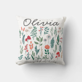 Almofada Amante de plantas botânicas loucas e personalizada