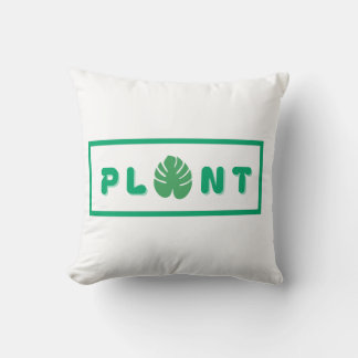 Almofada amante de plantas com um coração verde