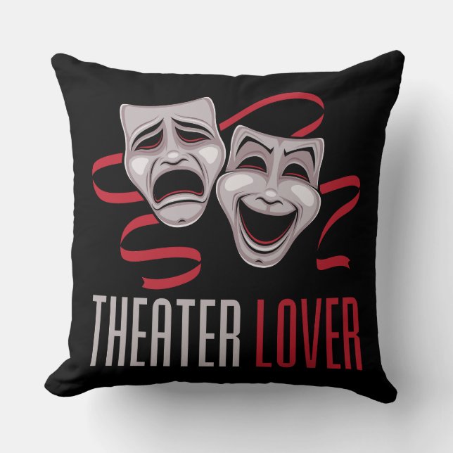 Almofada Amante de Teatro de Comédia e Tragédia (Frente)