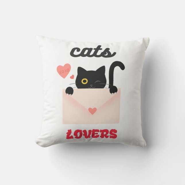 Almofada amantes de gatos (Frente)