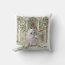 Almofada Amantes de Samoyed Natal Fofo
