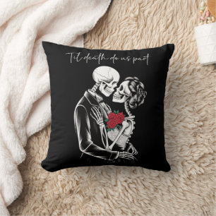 Almofada Amantes de Skelton até que a morte nos separe