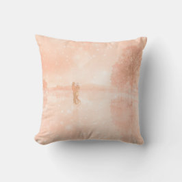 Almofada Amantes em um lago congelado         