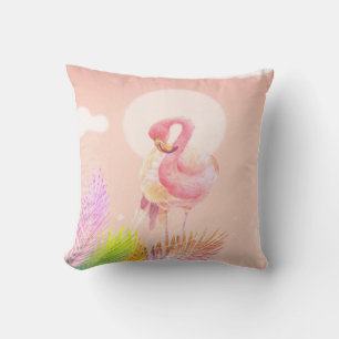 Almofada Amantes Flamingo  Pássaro Flamingo Bonito Com Fol