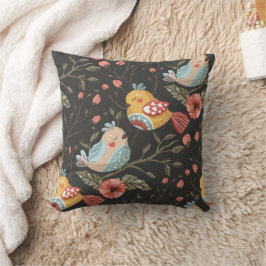 Almofada Amar Boho Birds Padrão Floral