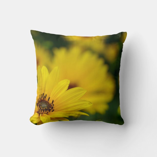 Almofada Amarela Daisy Helenium Throw (Frente)