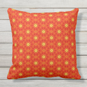 Almofada Amarelo alaranjado inspirado meditação do design