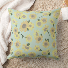 Almofada Amarelo branco Laranja Azul Girassol
