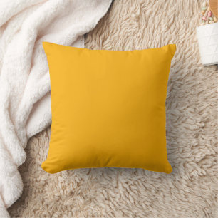 Almofada Amarelo de Goldenrod Outono Cor Sólida