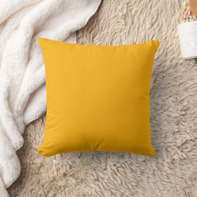 Almofada Amarelo de Goldenrod Outono Cor Sólida (Cobertor)