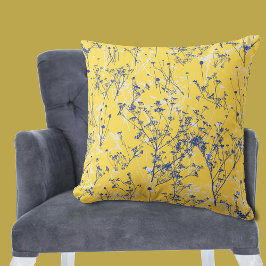 Almofada Amarelo de mostarda Abstrato moderno