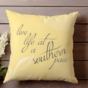 Almofada Amarelo Divertido Elegante Ritmo Sulista Ensolarad