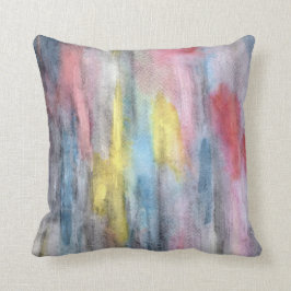 Almofada Amarelo do travesseiro do arco-íris do ébano