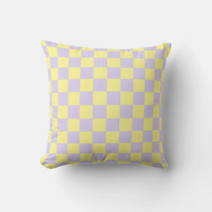 Almofada Amarelo e Roxo Suaves Verificados
