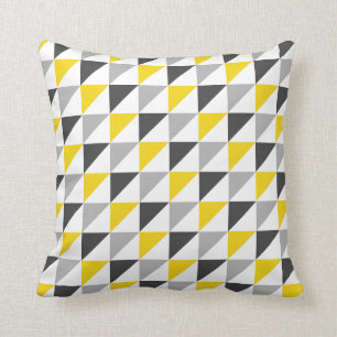 Almofada Amarelo e travesseiro decorativo geométrico