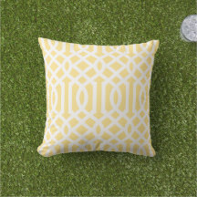 Amarelo Manteiga e Branco com Padrão de Treliça