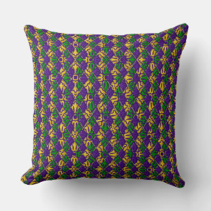 ALMOFADA AMARELO MARDI GRAS FLEUR DI LIS