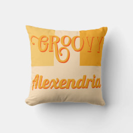 Almofada Amarelo Retroativo Personalizado