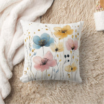 Amarelo vibrante, azul e aquarela cor rosa