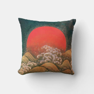 Almofada AMATERASU SUN GODDESS vermelho, verde-amarelo pret