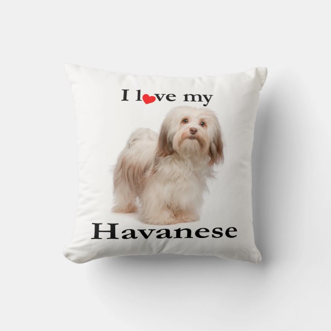 Almofada Ame meu travesseiro de Havanese (Frente)