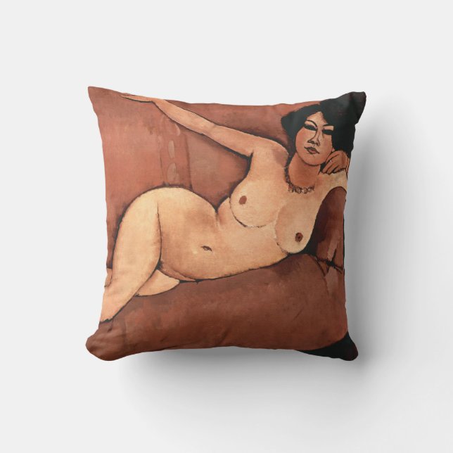 Almofada Amedeo Modigliani Mulher Num Sofá (Frente)